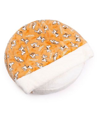 PET PARADISE スヌーピー 遠赤外線 丸型 寝袋 《てくてく》 Ｍ オレンジ