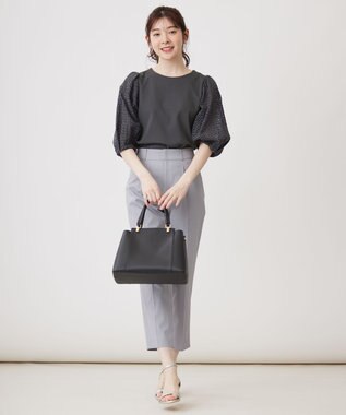 ANY SIS S レースコンビ カットソー スレート