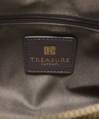 TOPKAPI 【TREASURE TOPKAPI】ナイロン ストライプ ベルト フラップ ショルダー バッグ ミディアムグレー