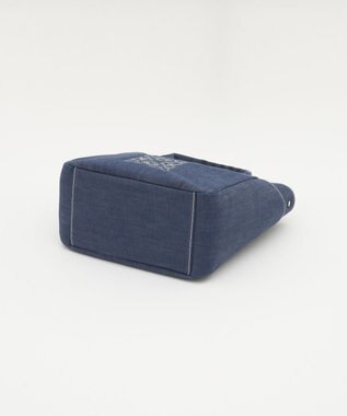 russet 【刺繍モノグラム】デニム2WAYトートバッグ(CE-1772) Indigo