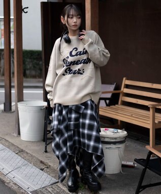 WEGO 【ユニセックス着用ITEM】パイルジャガードプルオーバー ホワイト