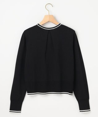 組曲 フラワーメタル ニット カーディガン ブラックベース