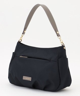 LA BAGAGERIE ポリエステルキャンバス　タックショルダー ネイビー