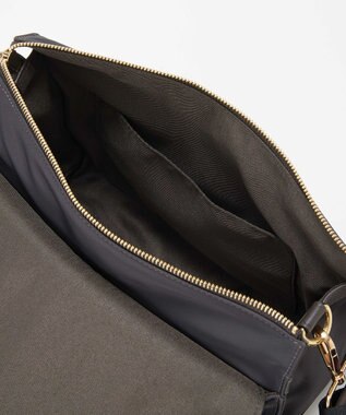 TOPKAPI 【TREASURE TOPKAPI】ナイロン ストライプ ベルト フラップ ショルダー バッグ ミディアムグレー