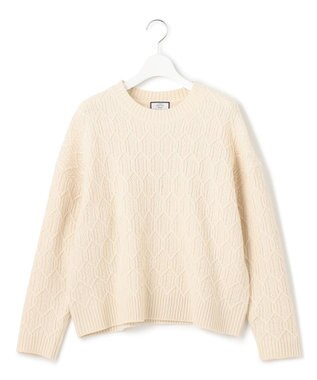 J.PRESS YORK STREET 【WOMEN】ショート ケーブルニット アイボリー系