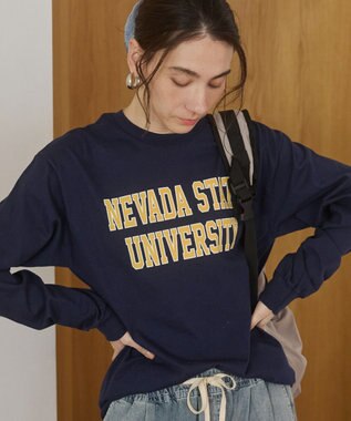 WEGO 【ANGIE VINTAGE】GILDAN カレッジロゴ オーバーサイズ プリント ロンT 柄26