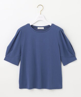 ANY SIS 【UVケア】プレーティングジャージー タックスリーブ カットソー ダルブルー