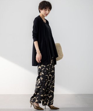 23区 【UVケア/接触冷感】マルチ機能 シアー ロング カーディガン ブラック系