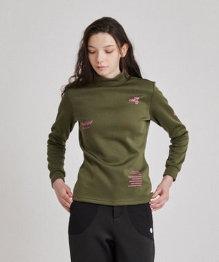 PW CIRCULUS 【ストレッチ / 快適 / 一枚でサマになる】【WOMEN】NEW ロングスリーブモック T カーキ系