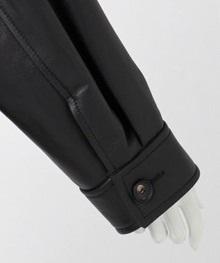 23区 L 【GOLD LABEL】ラムレザー アウトポケット ブルゾン ブラック系