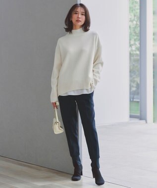 UNFILO L カシミヤブレンド ハイネックニット オフ