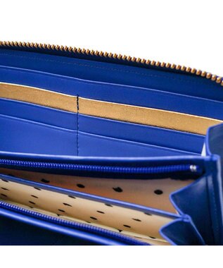 tsumori chisato CARRY エジプシャンスター ラウンドファスナー長財布 【きめ細かな羊革】 ブルー