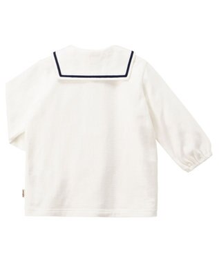 MIKI HOUSE HOT BISCUITS 【70-100cm】 セーラーカラー 長袖Tシャツ 白