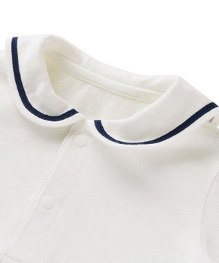 MIKI HOUSE HOT BISCUITS 【70-100cm】 セーラーカラー 長袖Tシャツ 白