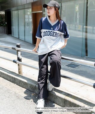 WEGO 【ユニセックス着用ITEM】別注MLBメッシュゲームグラフィックT（SS） ブルーその他