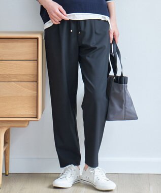 【ウエストゴム】イージーケアライトストレッチテーパードパンツ