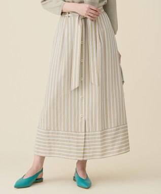 自由区 S ビスコースナイロンドビーストライプ スカート