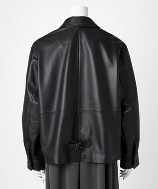 23区 L 【GOLD LABEL】ラムレザー アウトポケット ブルゾン ブラック系