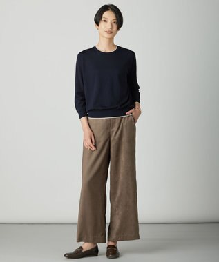 J.PRESS LADIES トリムツイン ニット ネイビー系