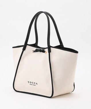 TOCCA 【A4サイズ対応】TRIM RIBBON CANVASTOTE トートバッグ ブラック系