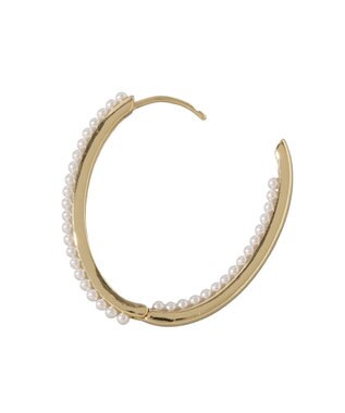 Green Parks パールラインワンタッチピアス Gold
