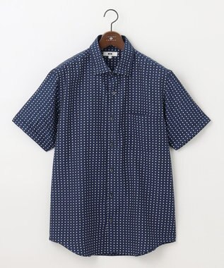 JOSEPH ABBOUD 【キングサイズ・吸水速乾】ソアロンシャンブレー シャツ ネイビー系5