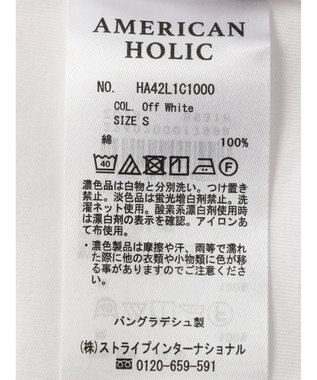 AMERICAN HOLIC キレイＣＯＴＴＯＮクルーネックカットプルオーバー Off White