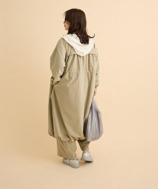 Green Parks シアーフードシャツ Ivory