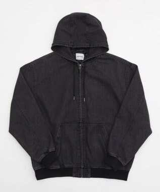 WEGO 【ユニセックス着用ITEM】フードデニムブルゾン デニムブラックソノタ