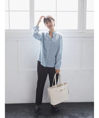 earth music&ecology ２ＷＡＹスタンドフリルブラウス Sax