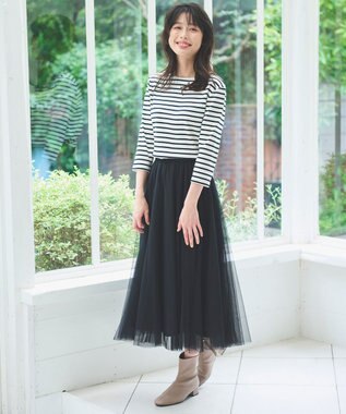 ANY 【LLサイズ有り】ソフトタッチローヒールブーツ ベージュ