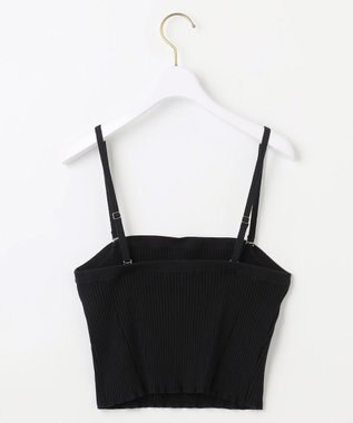 ANY SIS 【洗える】ニットリブ ビスチェ ブラック