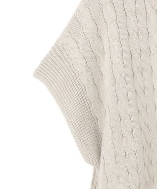 J.PRESS YORK STREET 【WOMEN】コットンニット ケーブルポンチョ ベージュ系