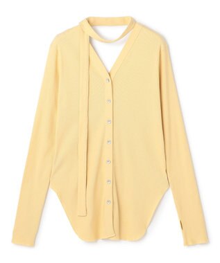 uncrave ヴィンテージリブ 2WAYトップス クリームイエロー（WEB限定カラー)