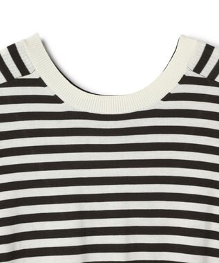 BEIGE， JULIE / コットンシルク 2WAY半袖ニット Ecru×Khaki