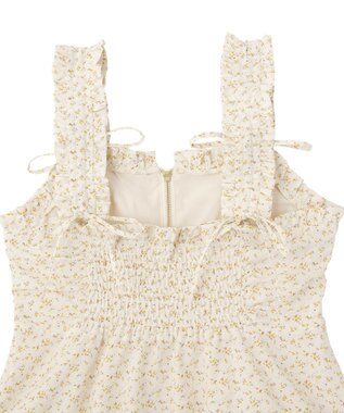 earth music&ecology フラワーペプラムビスチェ Ivory