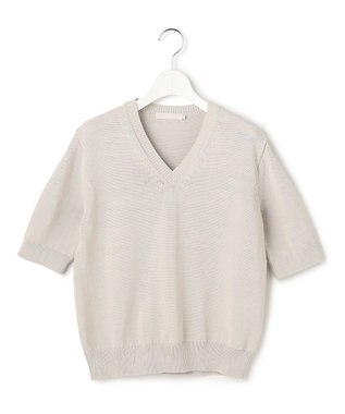 ICB ブライトコイル Vネックニット トープ