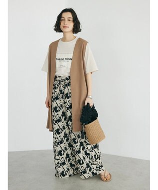 CRAFT STANDARD BOUTIQUE カットジョーゼットベスト Mocha