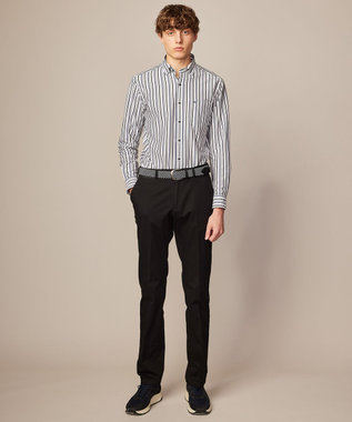 JOSEPH ABBOUD 【ストレッチで快適な着心地・イージーケア】ランダムストライプ ジャージー シャツ ダルブルー系1