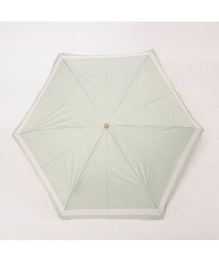 UNBILLION カシュネ cachenez / PU切り継ぎボーダー3段折りたたみ傘 グリーン