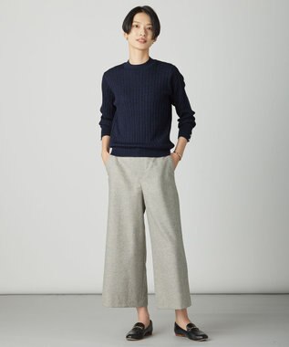 J.PRESS LADIES KNIT BASIC クルーネック ニット ネイビー系