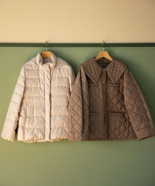 組曲 S 【洗える・中綿】2WAYキルト コート ベージュ系