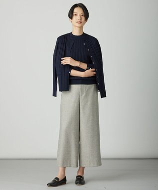 J.PRESS LADIES KNIT BASIC クルーネック ニット ネイビー系