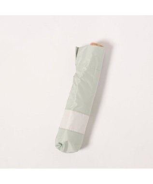 UNBILLION カシュネ cachenez / PU切り継ぎボーダー3段折りたたみ傘 グリーン