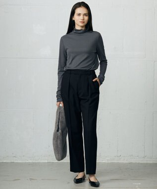 自由区 L 【SHIHOさん着用】TRスラブツイルテーパード パンツ ブラック