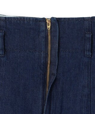 BEIGE， 【洗える・Oggi ８月号掲載】NAVIGLIO / ベルト付きハイウエストデニムスカート Indigo