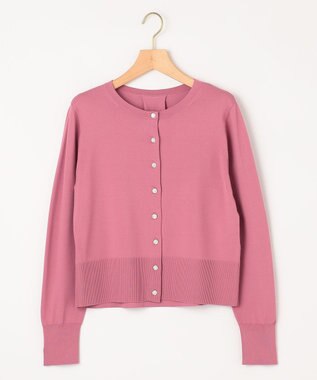 組曲 【UVケア・接触冷感】MINA ニットカーディガン ピオニーピンク系