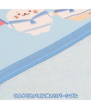 Mother garden しろたん 快眠 クール シングルケット 《マリン柄》 140×200cm 水色