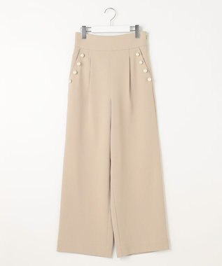 Feroux 【古畑星夏さん着用】パールポイントハイウエストセミワイド パンツ アイボリー系