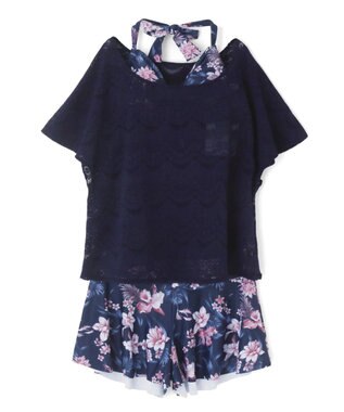 San-ai Resort（三愛水着楽園） 【新色ホワイト＆パープル入荷】４点セット水着　9M・11L【San-ai Resort（サンアイリゾート）】